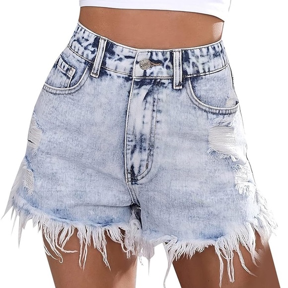 American Apparel Washed Out Jean Shorts - Picture 1 of 6